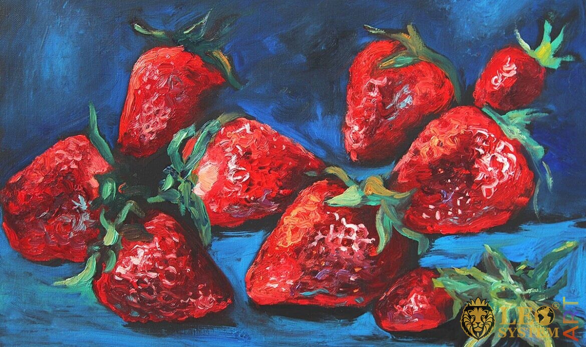 Original painting with strawberries