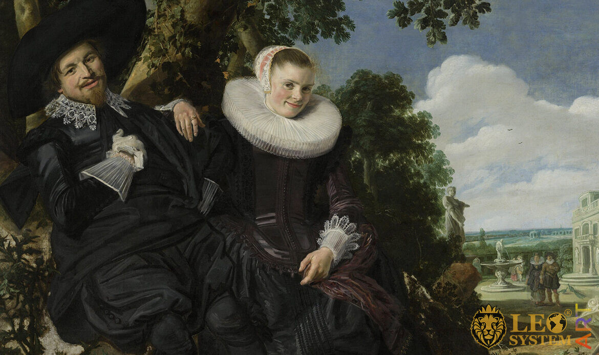 Marriage Portrait of Isaac Massa and Beatrix van der Laen, Original painting