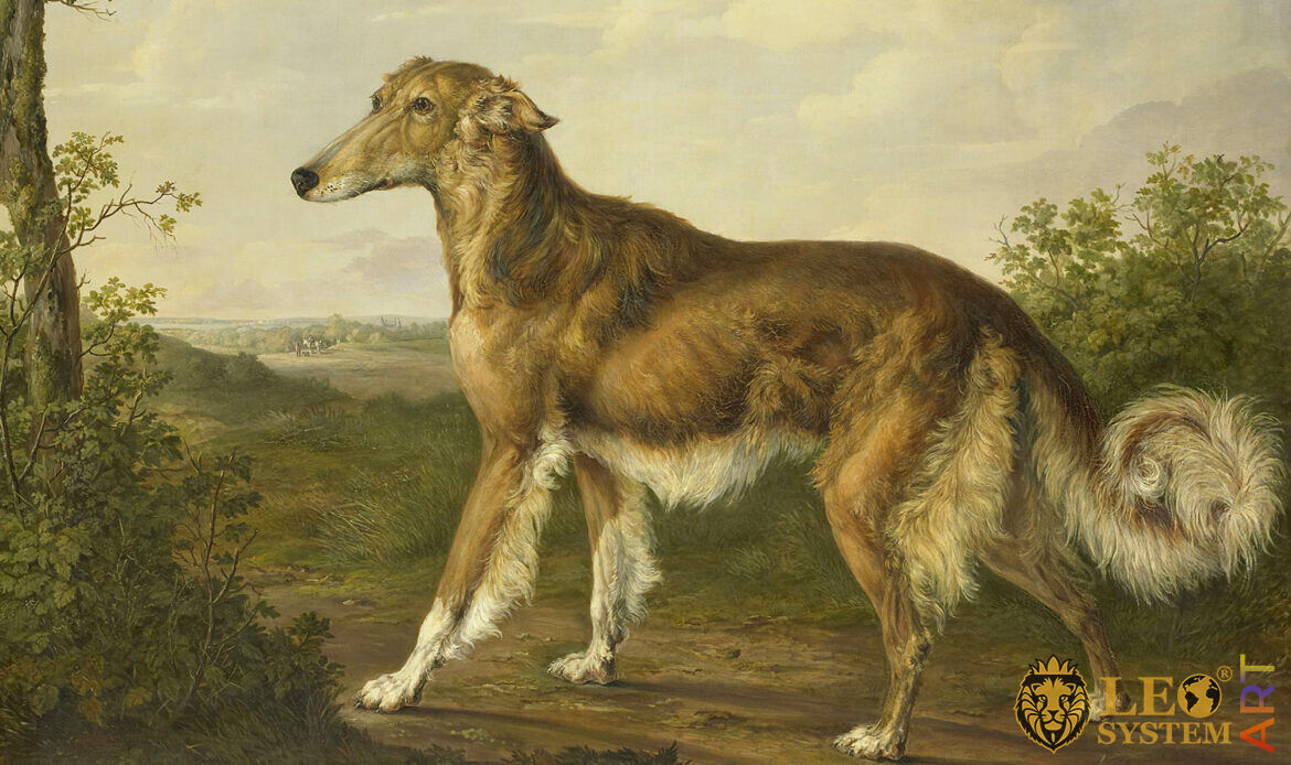 Siberian Greyhound, Original painting