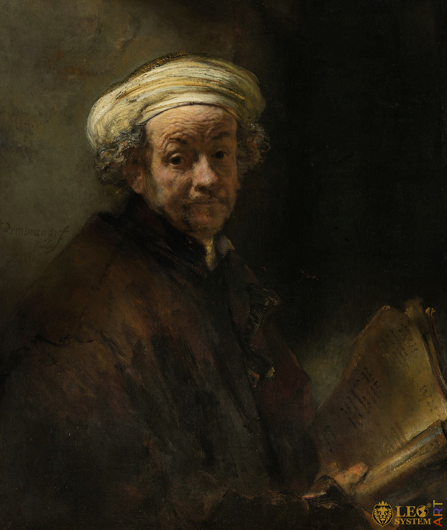 Self-Portrait as the Apostle Paul, Painter: Rembrandt van Rijn, 1661, Amsterdam, Netherlands, Original painting