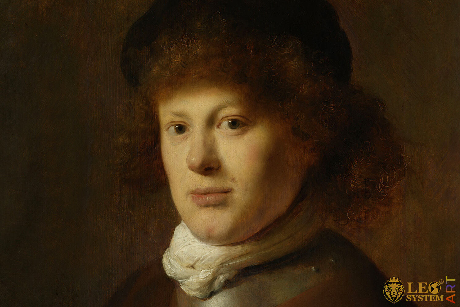 Portrait of Rembrandt van Rijn, 1628, Original painting