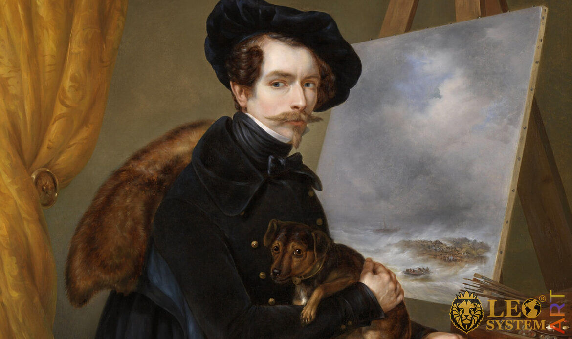 Self-Portrait, Louis Meijer, 1838, Original painting