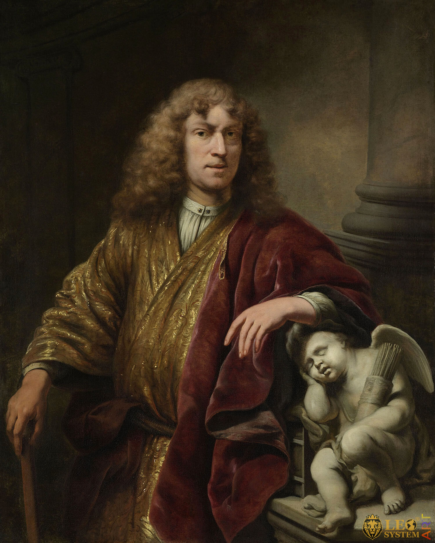 Self-Portrait, Ferdinand Bol, Painter: Ferdinand Bol, 1669, Amsterdam, Netherlands, Original painting