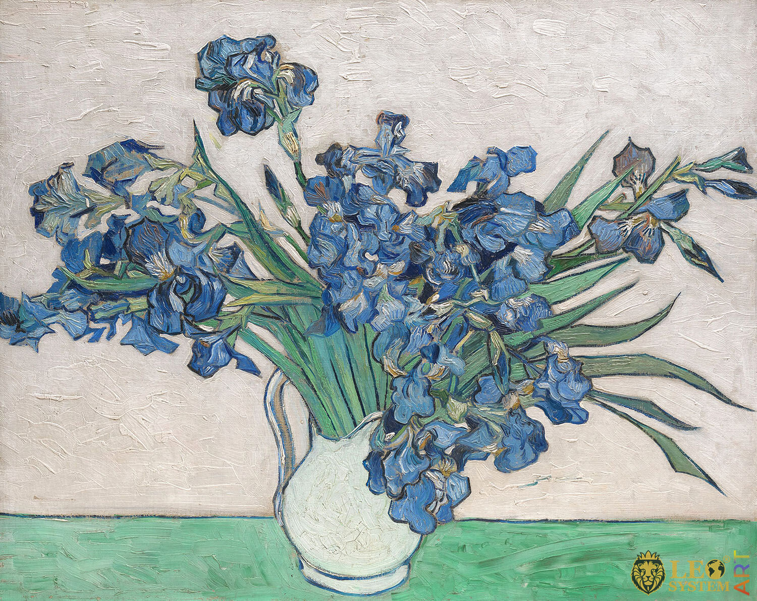 Irises, Painter: Vincent van Gogh, 1890, Dutch Painting, Original painting