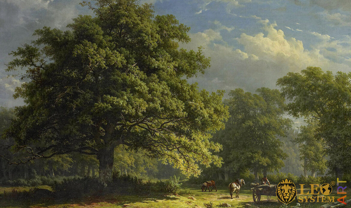 View in the Bentheim Forest, George Andries Roth, Original Painting
