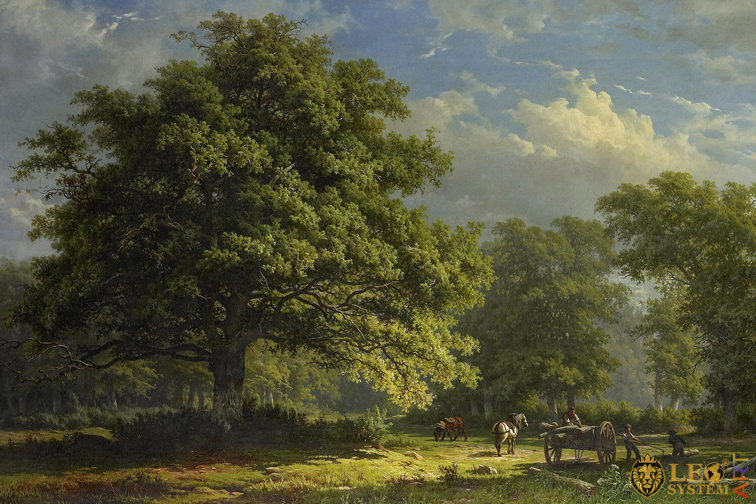 View in the Bentheim Forest, George Andries Roth, Original Painting