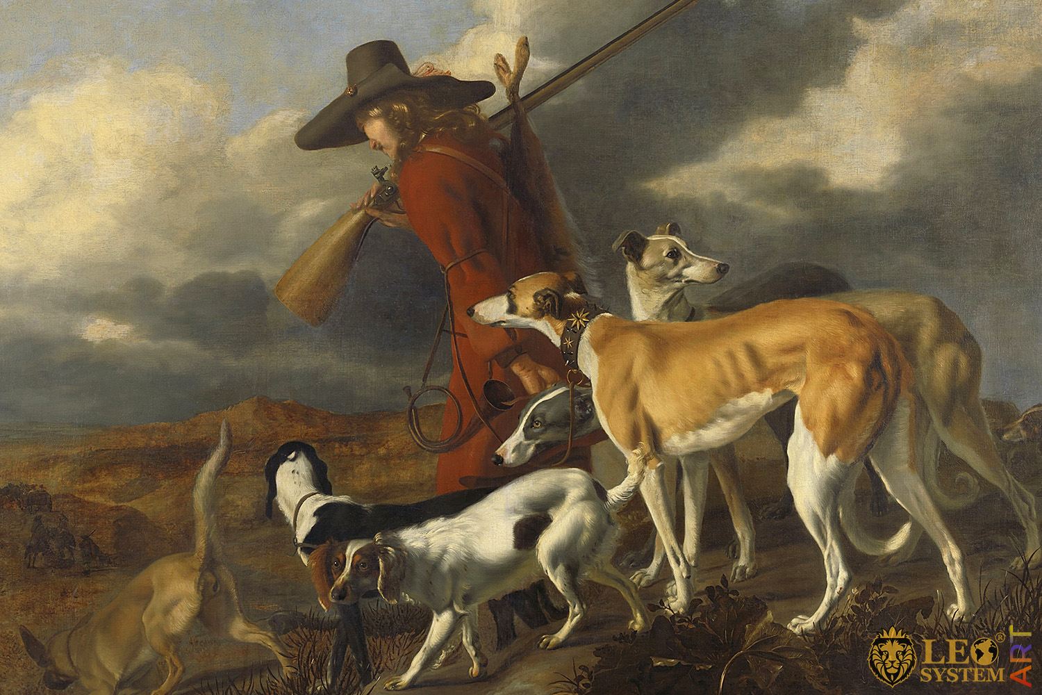 The Hunter, Adriaen Beeldemaker, 1653, Original Painting