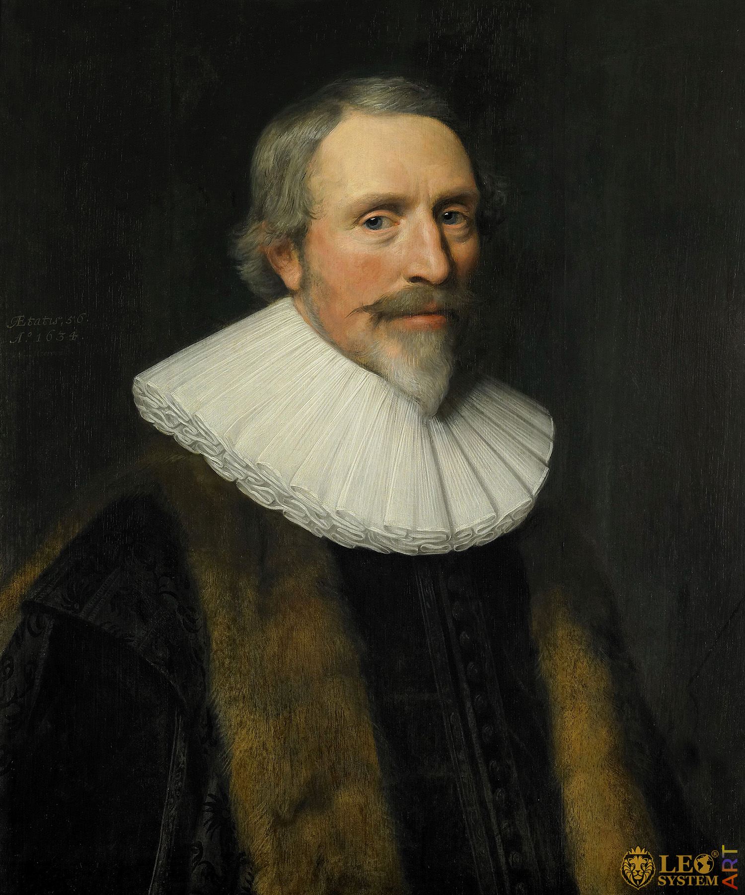 Portrait of Jacob Cats, Painter: Michiel Jansz van Mierevelt, 1639, Dutch Painting
