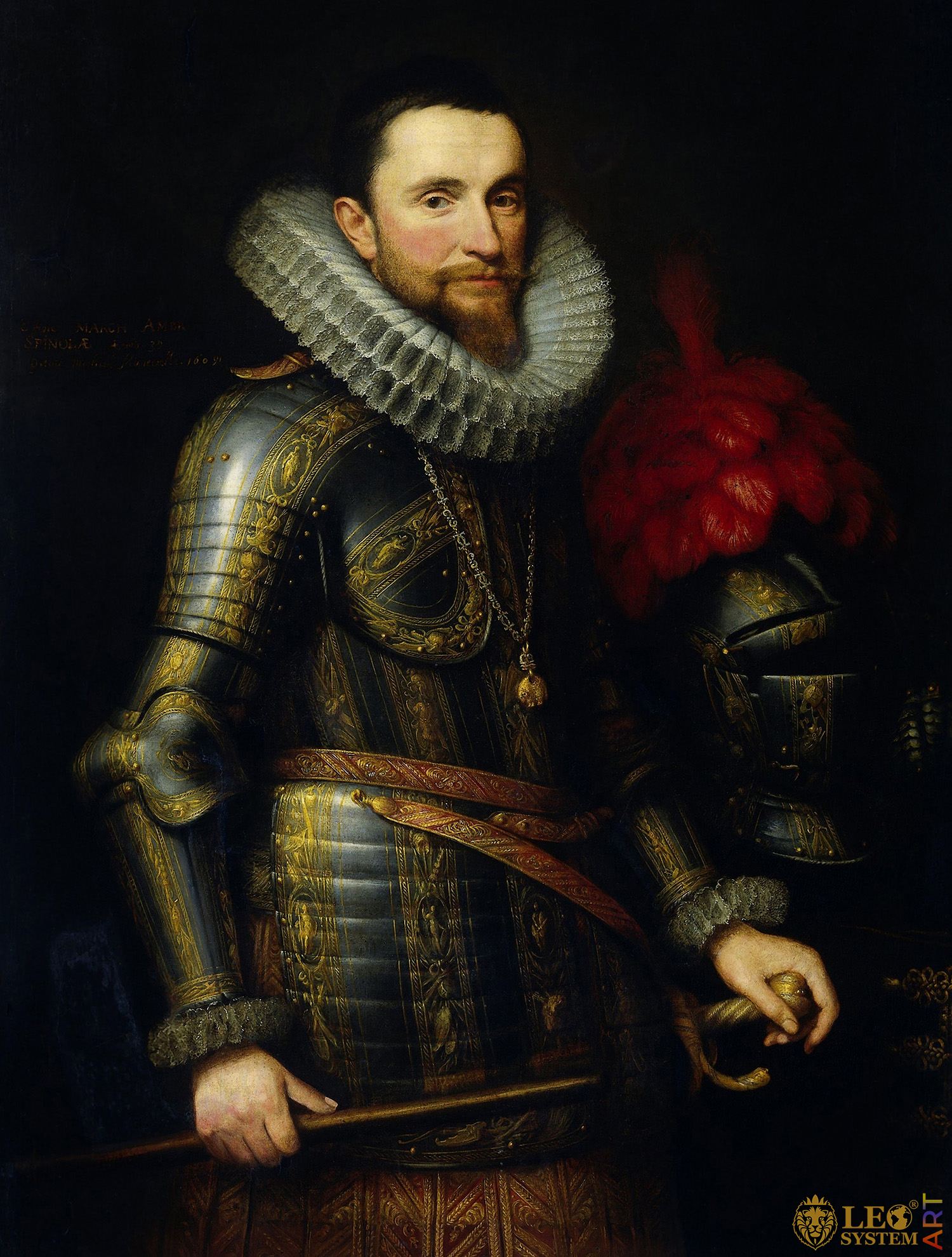 Portrait of Ambrogio Spinola, Painter: Michiel Jansz van Mierevelt, 1609, Northern Netherlands
