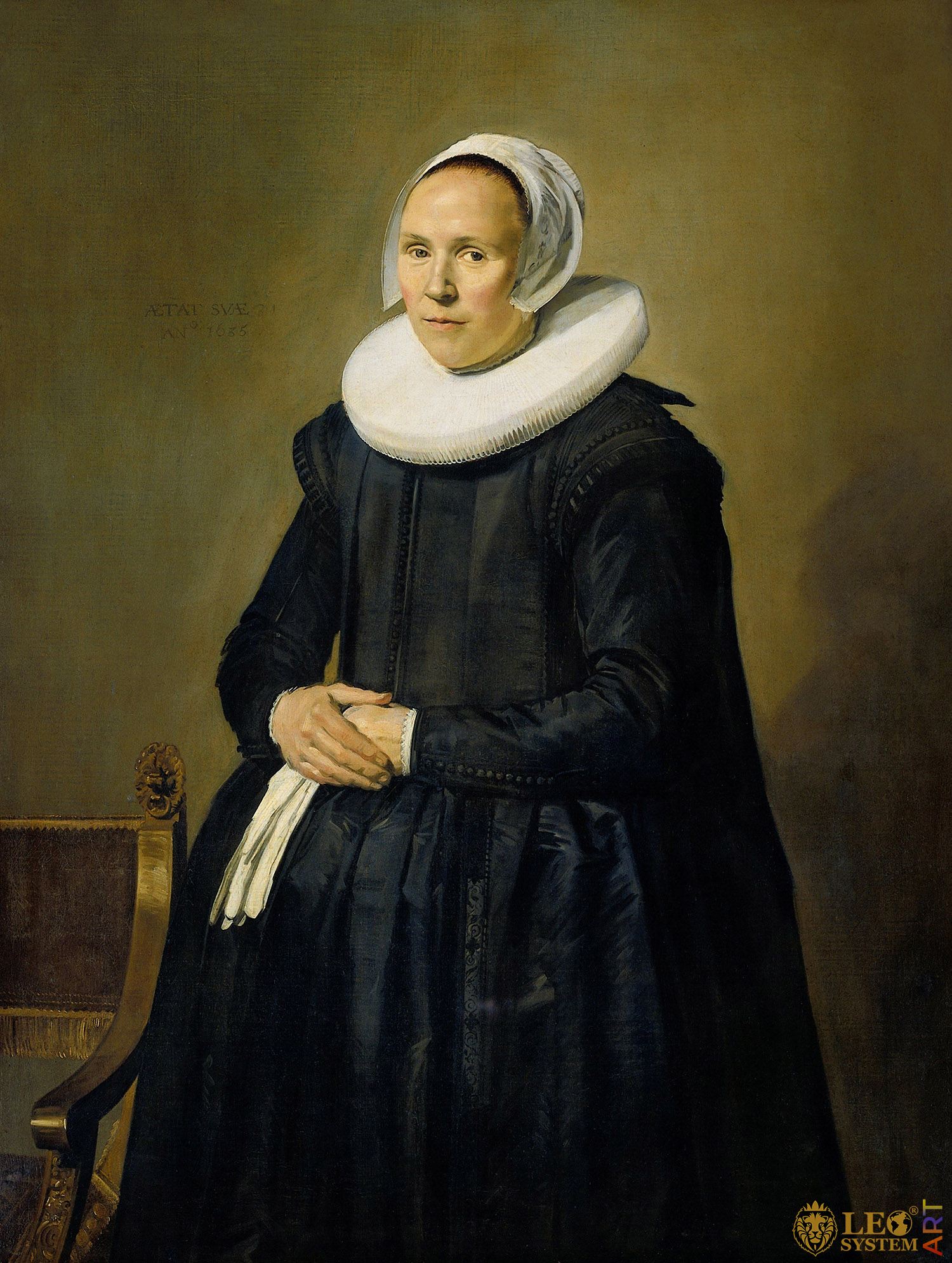 Portrait of Feyntje van Steenkiste, Painter: Frans Hals, 1635, Original Painting