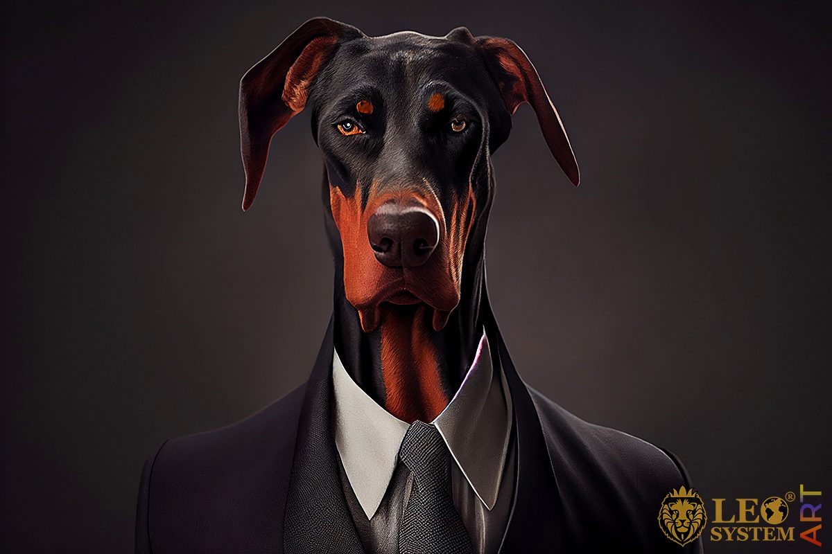 Business man with a dog head