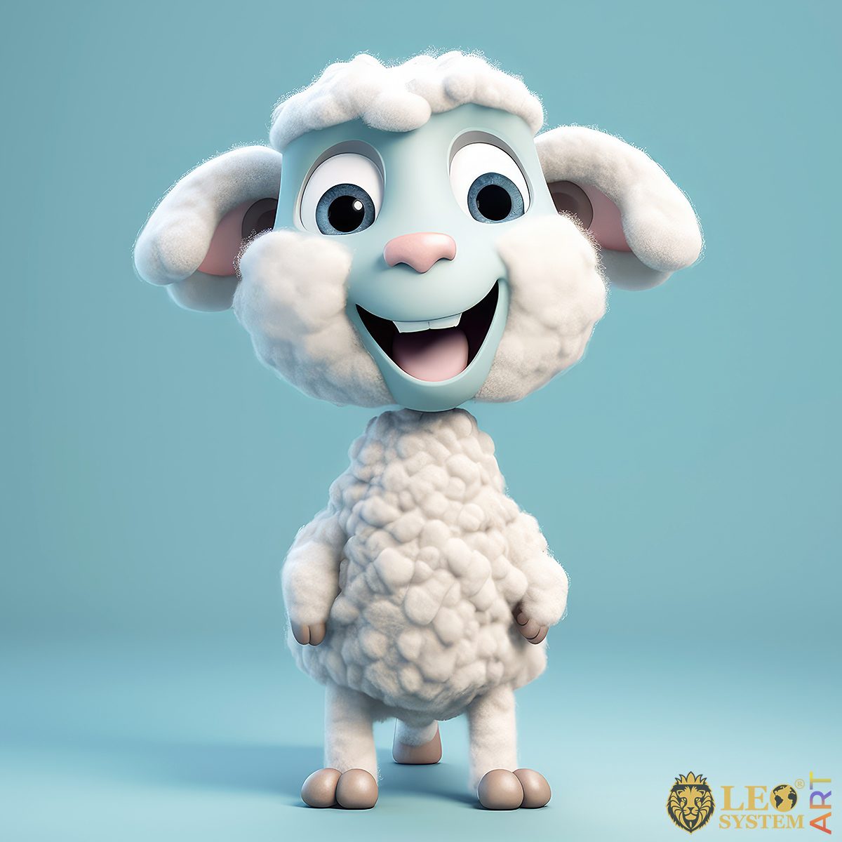 Picture of a fluffy 3D Sheep